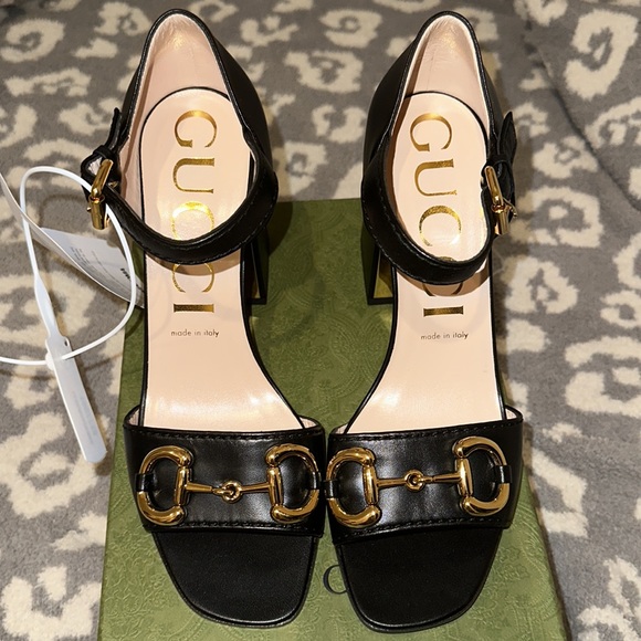 Authentic GUCCI 95mm Baby Leather Sandals W- Horsebit Authentic & NWT - Picture 3 of 17